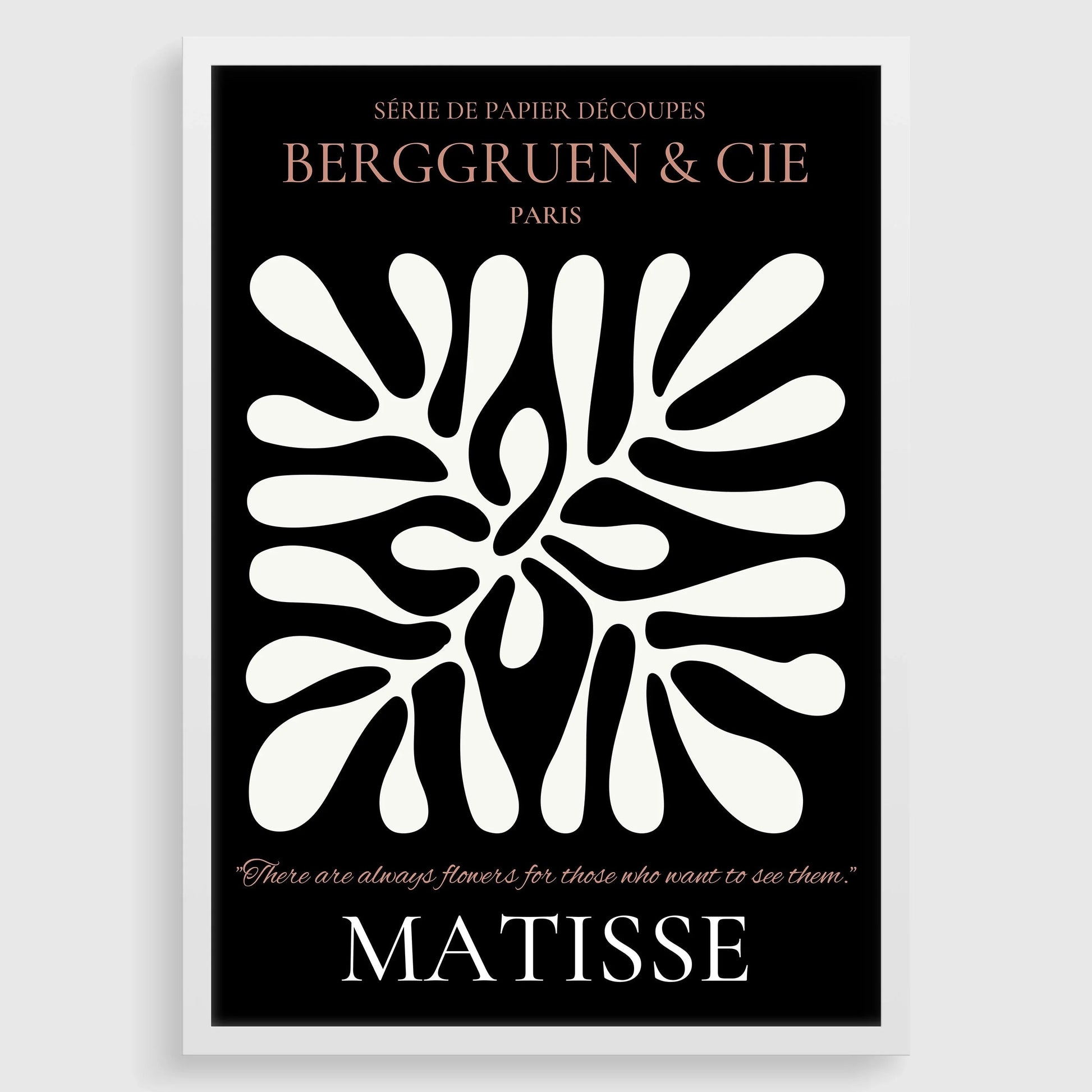 Henri Matisse Leaf Print: Black & Brown Exhibition Poster, Fine Art Giclee