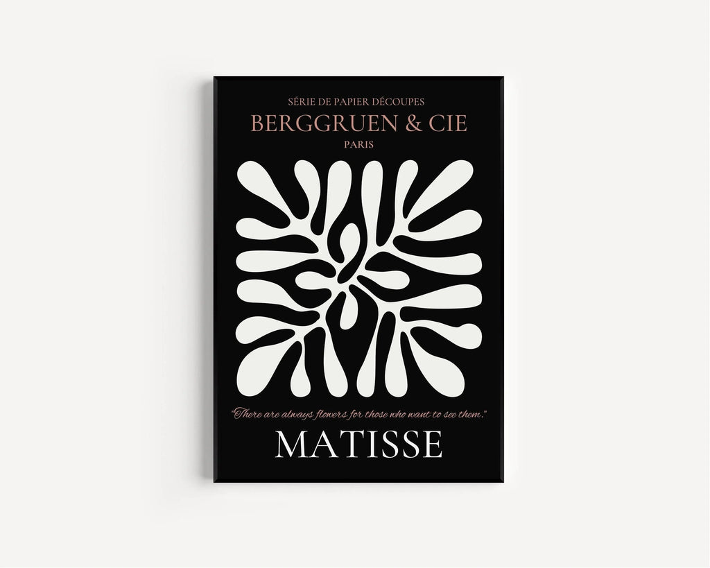 Henri Matisse Leaf Print: Black & Brown Exhibition Poster, Fine Art Giclee