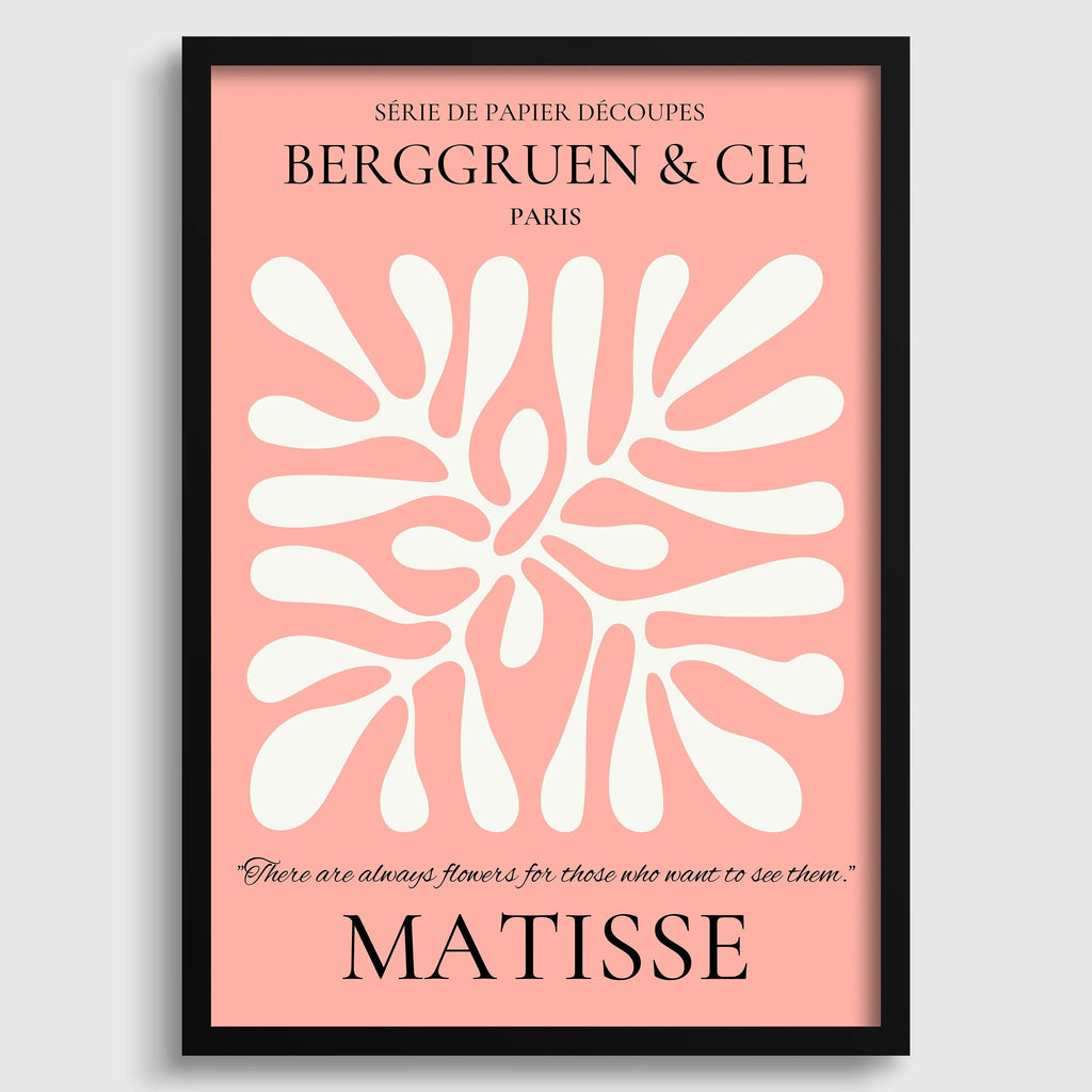 Henri Matisse Leaf Print: Pink Exhibition Poster, Cut Paper