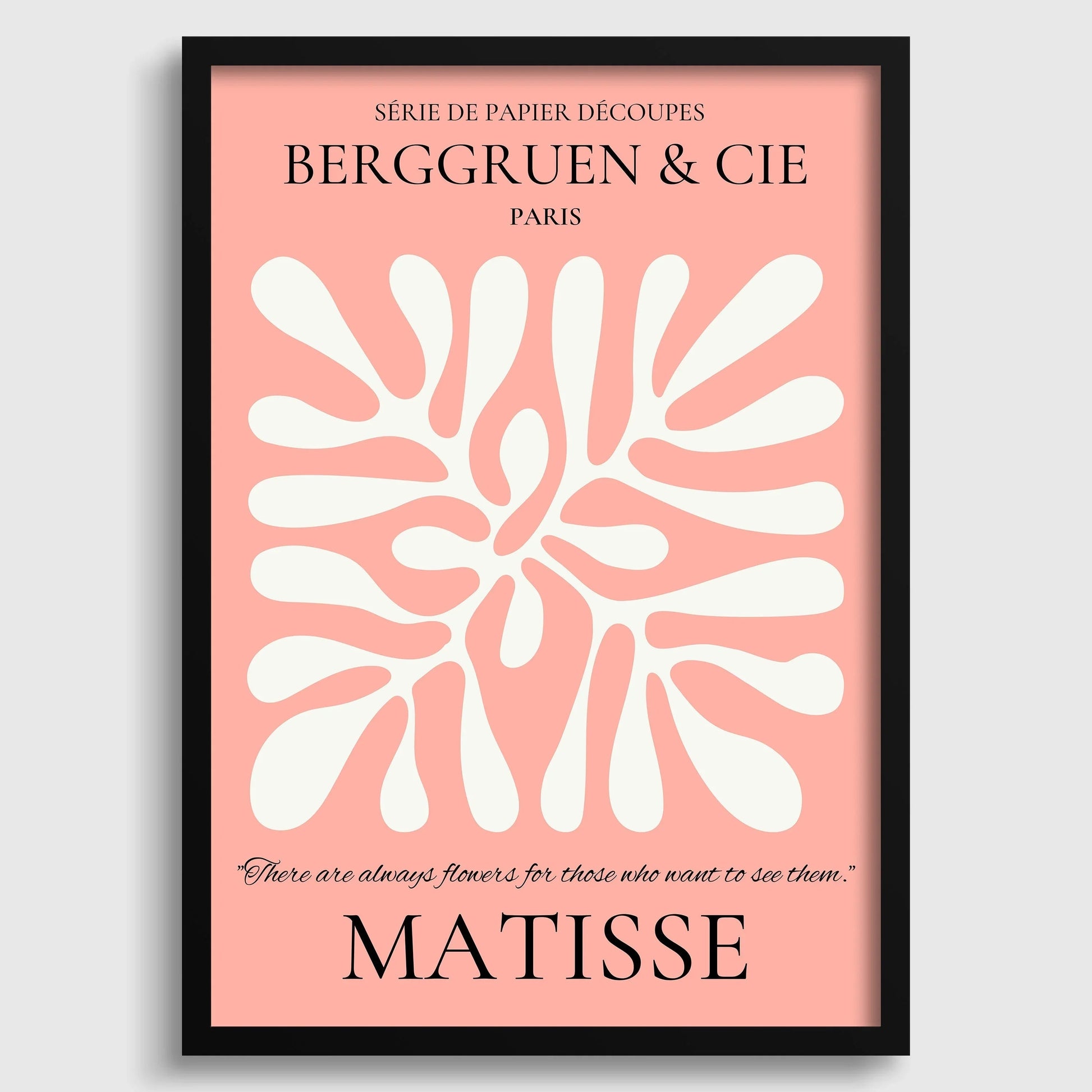 Henri Matisse Leaf Print: Pink Exhibition Poster, Cut Paper