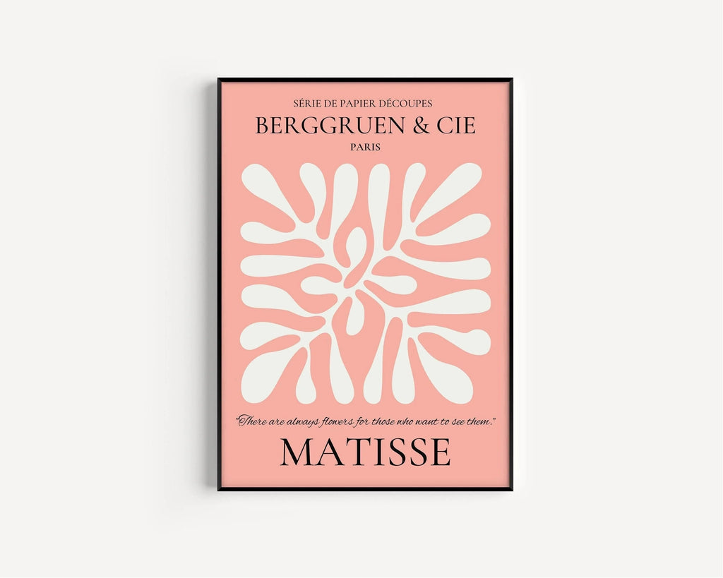 Henri Matisse Leaf Print: Pink Exhibition Poster, Cut Paper