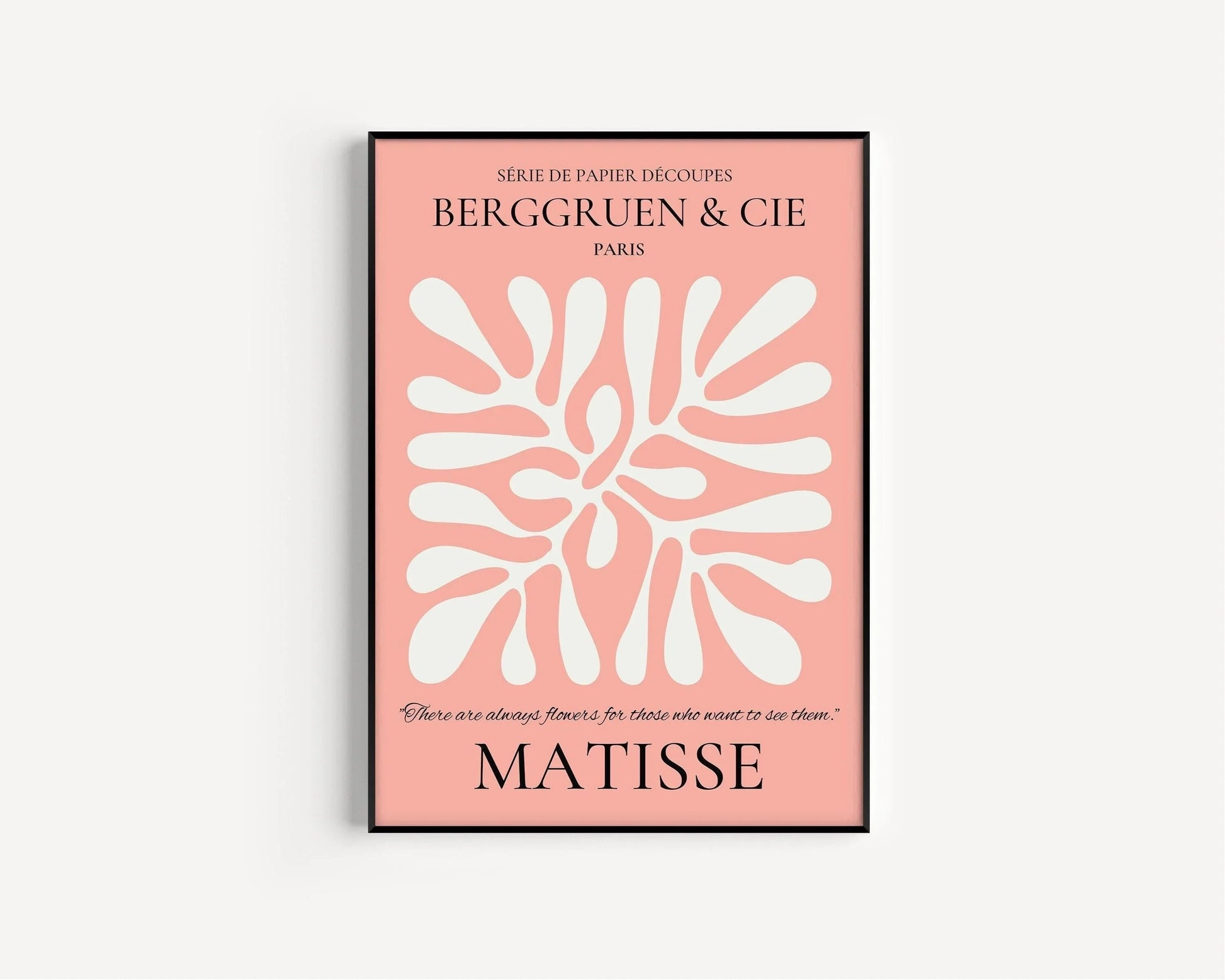 Henri Matisse Leaf Print: Pink Exhibition Poster, Cut Paper