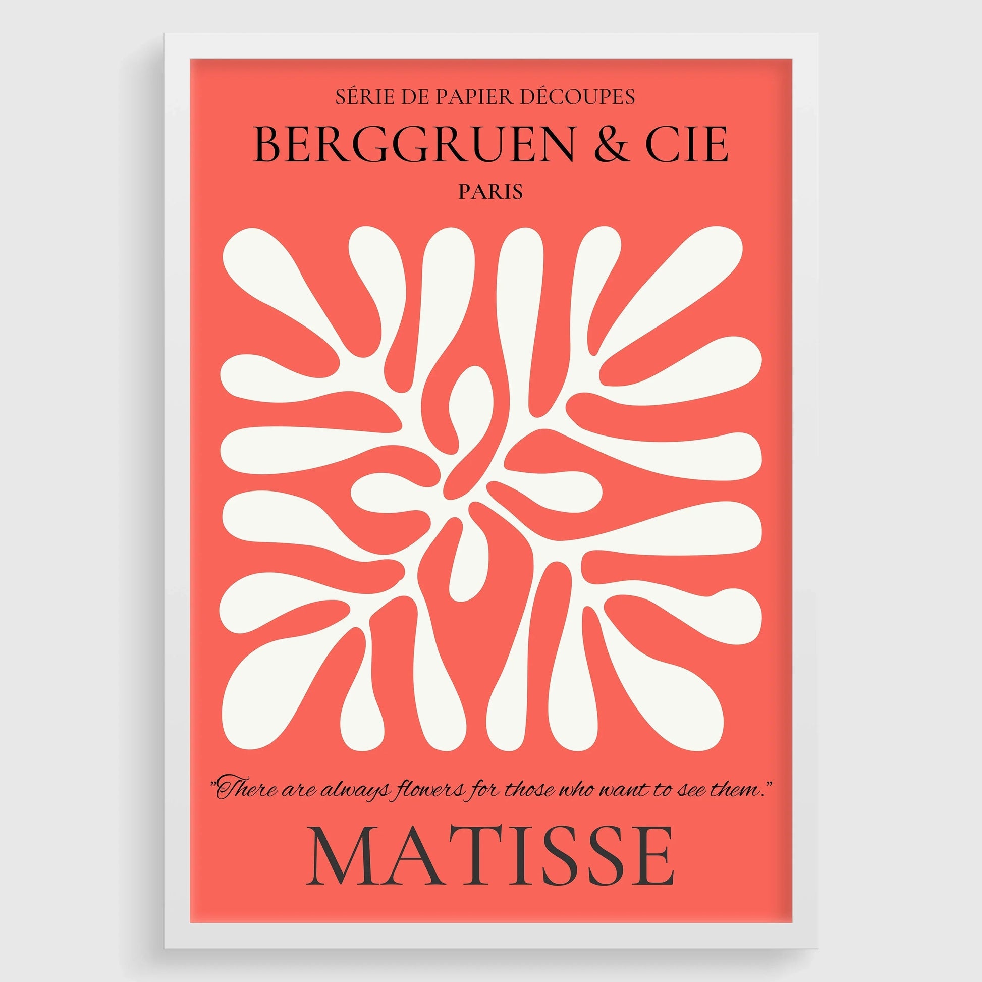 Estampe feuille d'Henri Matisse : Affiche d'exposition rouge, Papier découpé