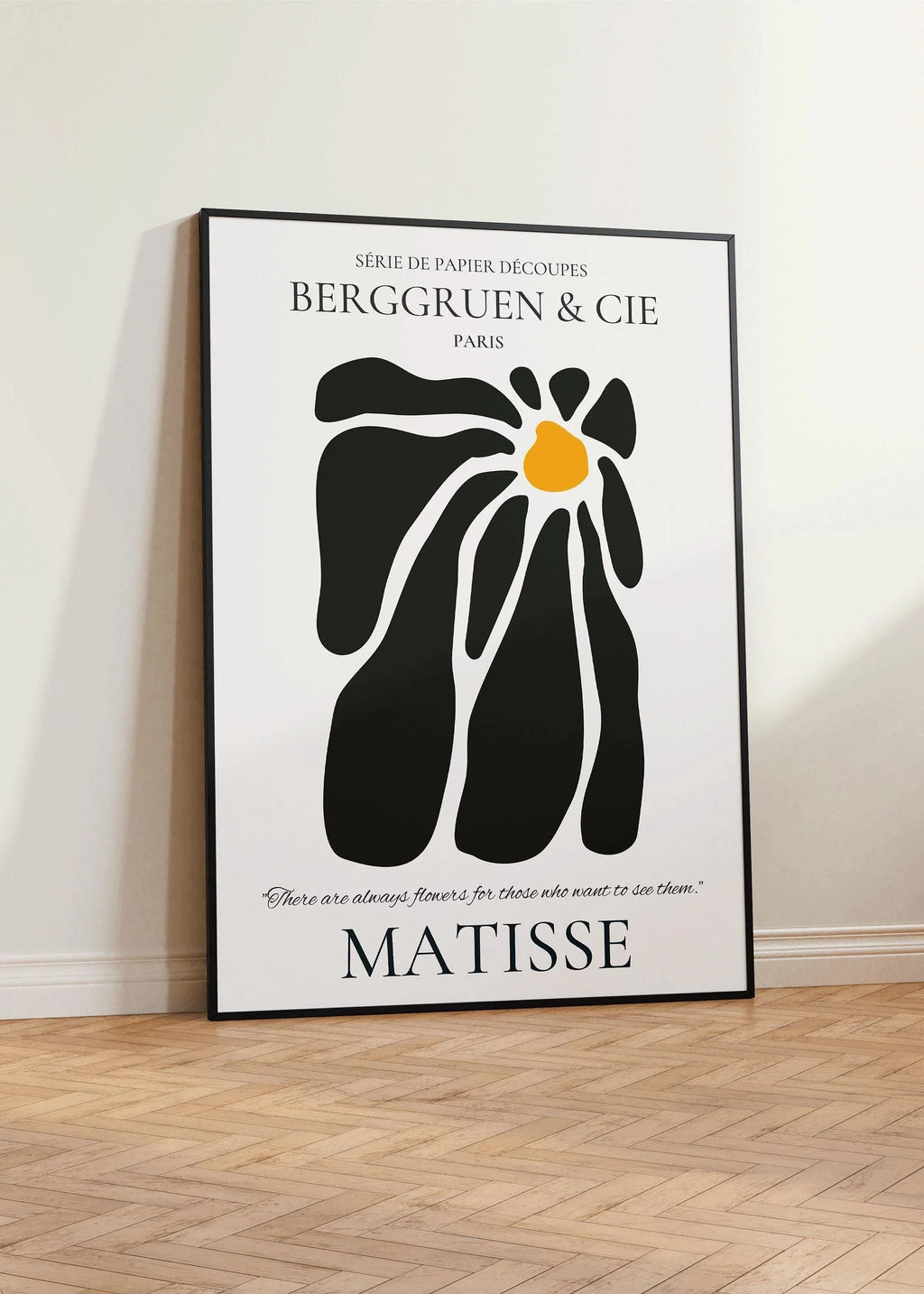 Henri Matisse - Cut-Outs Black Flower | Famous Painting (available hand-framed or unframed)