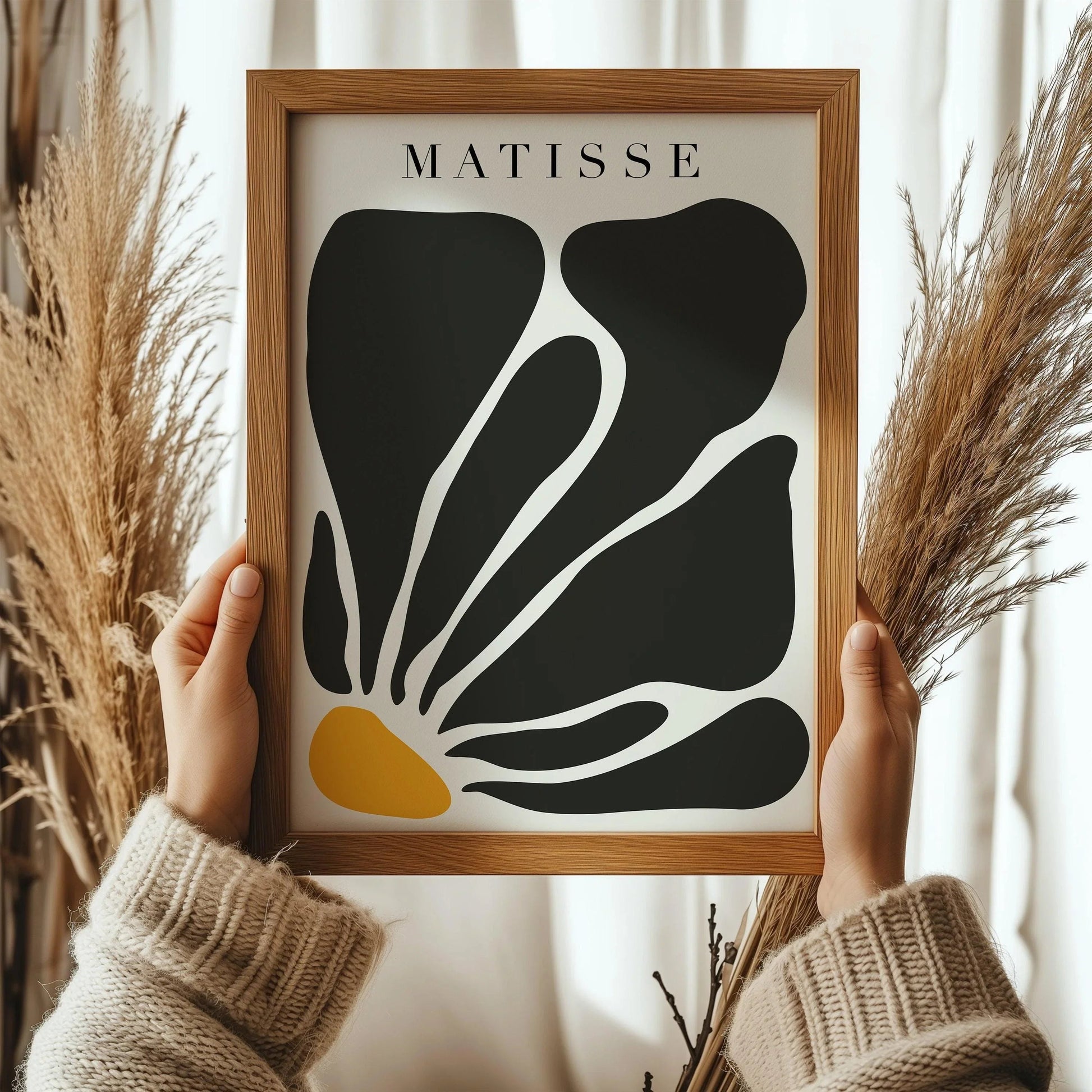 Henri Matisse - Cut-Outs Black Flower | Famous Painting (available hand-framed or unframed)