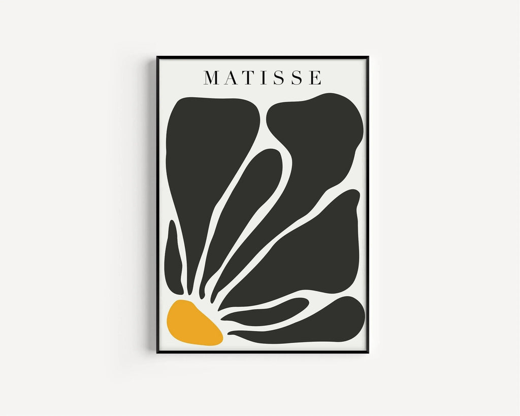 Henri Matisse - Cut-Outs Black Flower | Famous Painting (available hand-framed or unframed)