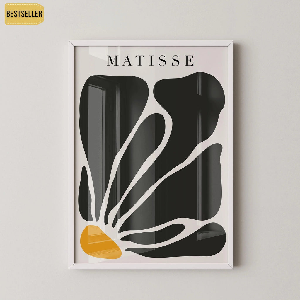 Henri Matisse - Cut-Outs Black Flower | Famous Painting (available hand-framed or unframed)