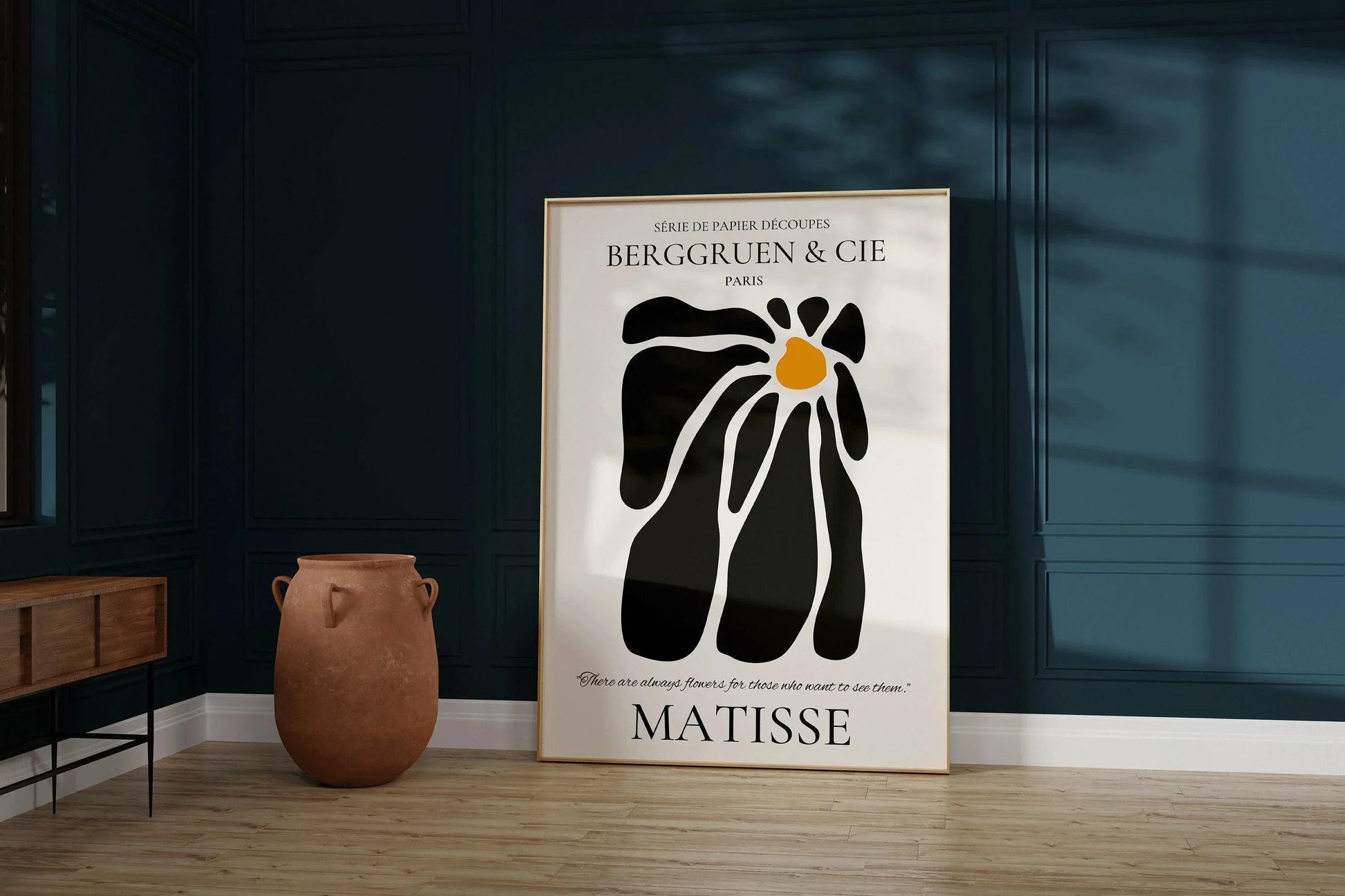 Henri Matisse - Cut-Outs Black Flower | Famous Painting (available hand-framed or unframed)