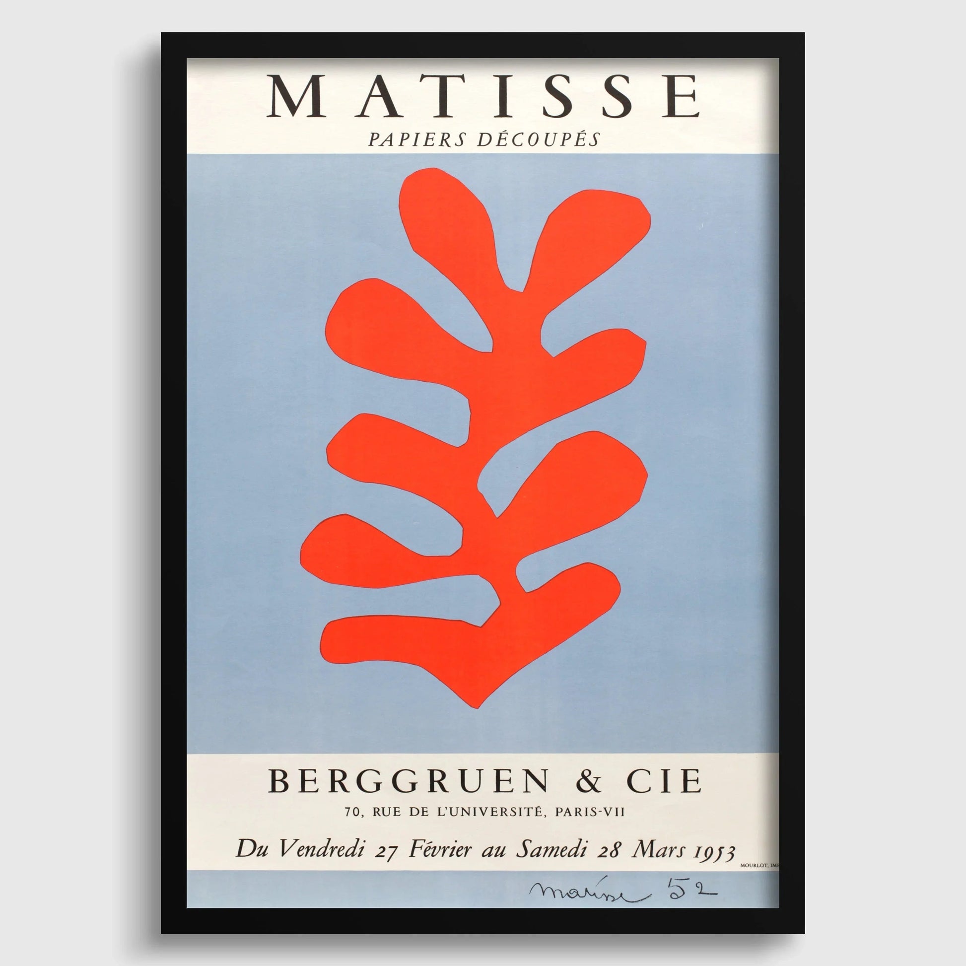 Exposition Henri Matisse « Découpages de papier », estampe giclée (encadrée ou non)