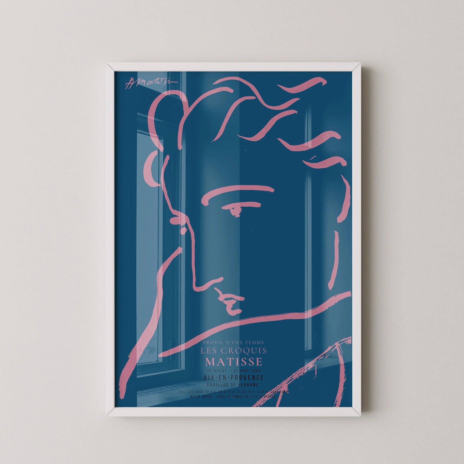 Estampe d'art de profil de femme d'Henri Matisse : Impression giclée d'art