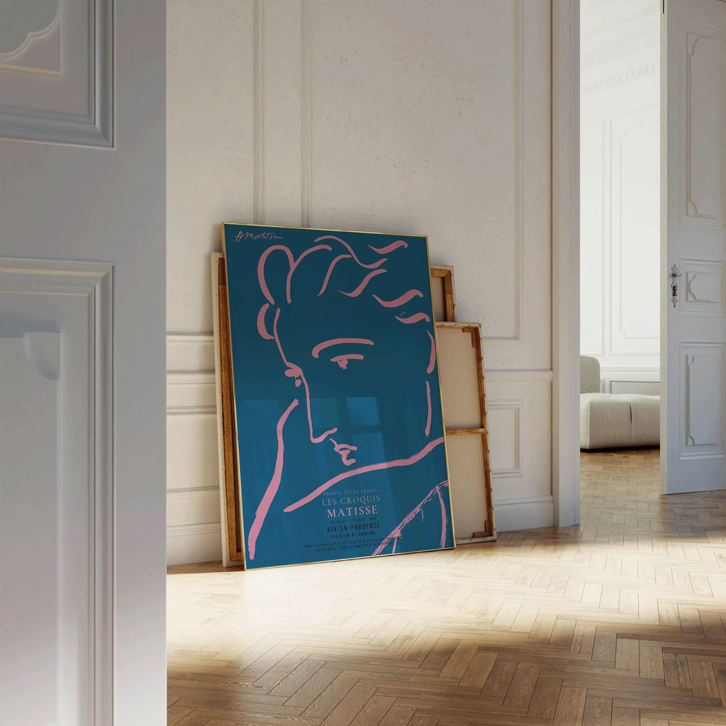 Estampe d'art de profil de femme d'Henri Matisse : Impression giclée d'art