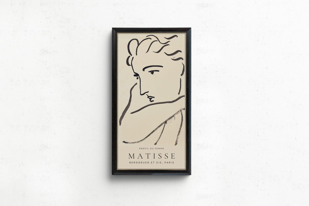 Henri Matisse Woman Profile Sketch Tall Art Print (2x1)