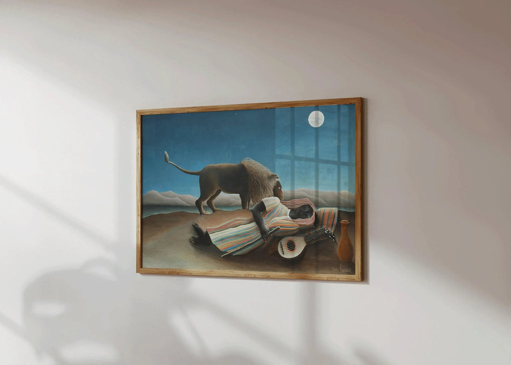 Henri Rousseau - La Gitane endormie | Œuvre d'art célèbre (disponible encadrée ou non encadrée)