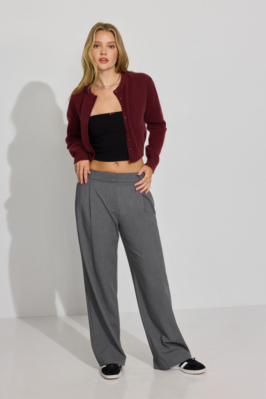 Pantalon décontracté taille basse