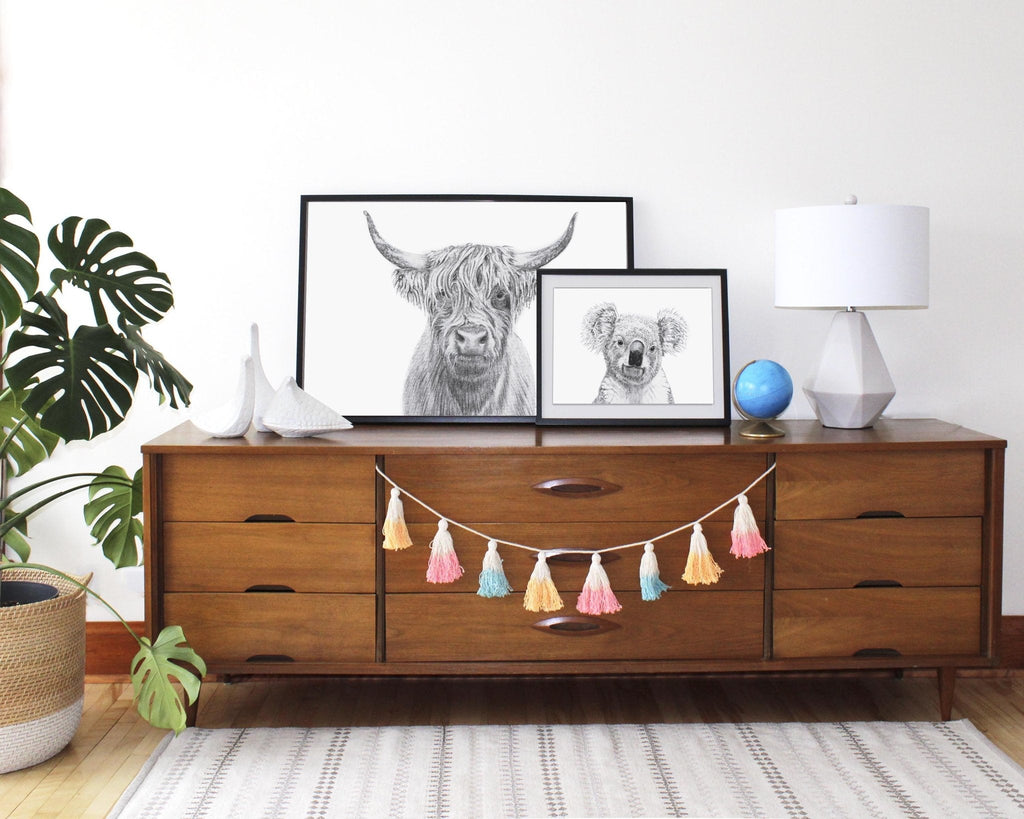Highland Cow Portrait - art print