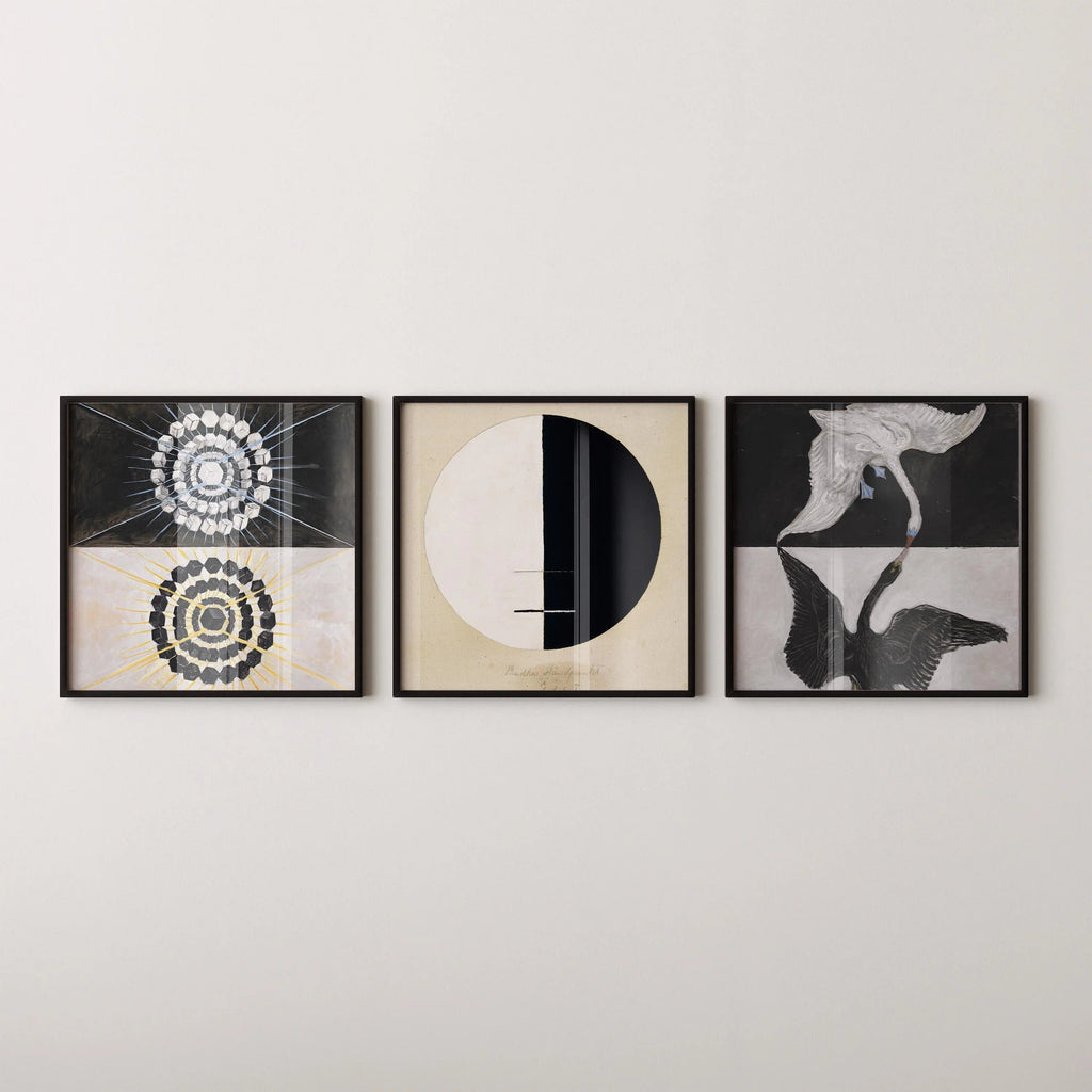 Hilma Af Klint DÉCLARATION TRIO Art | Art vintage abstrait disponible encadré 1x1