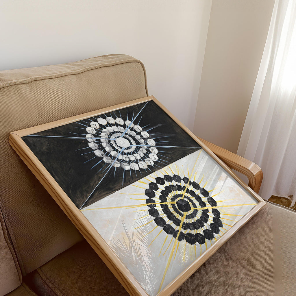 Hilma Af Klint DÉCLARATION TRIO Art | Art vintage abstrait disponible encadré 1x1