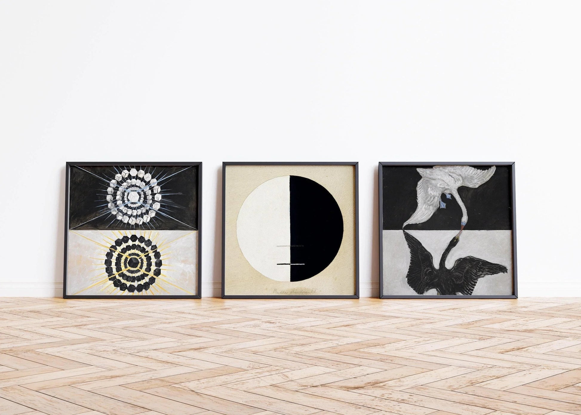 Hilma Af Klint DÉCLARATION TRIO Art | Art vintage abstrait disponible encadré 1x1