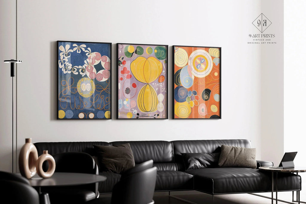 Hilma Af Klint STATEMENT TRIO | Vintage Abstract Art (Available Frame or unframed)