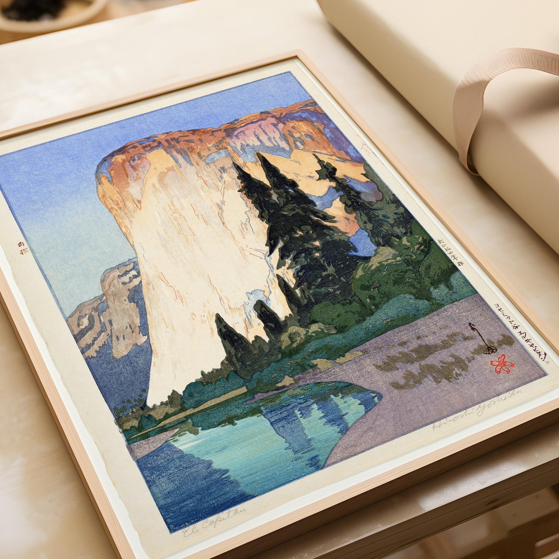 Hiroshi Yoshida - El Capitan Estampe giclée : Art vintage japonais sur bois