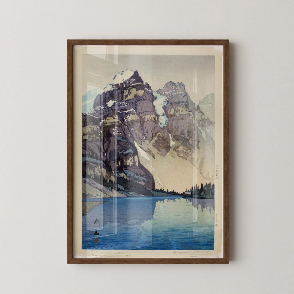 Estampe giclée du lac Moraine d'Hiroshi Yoshida : estampe japonaise ancienne sur bois