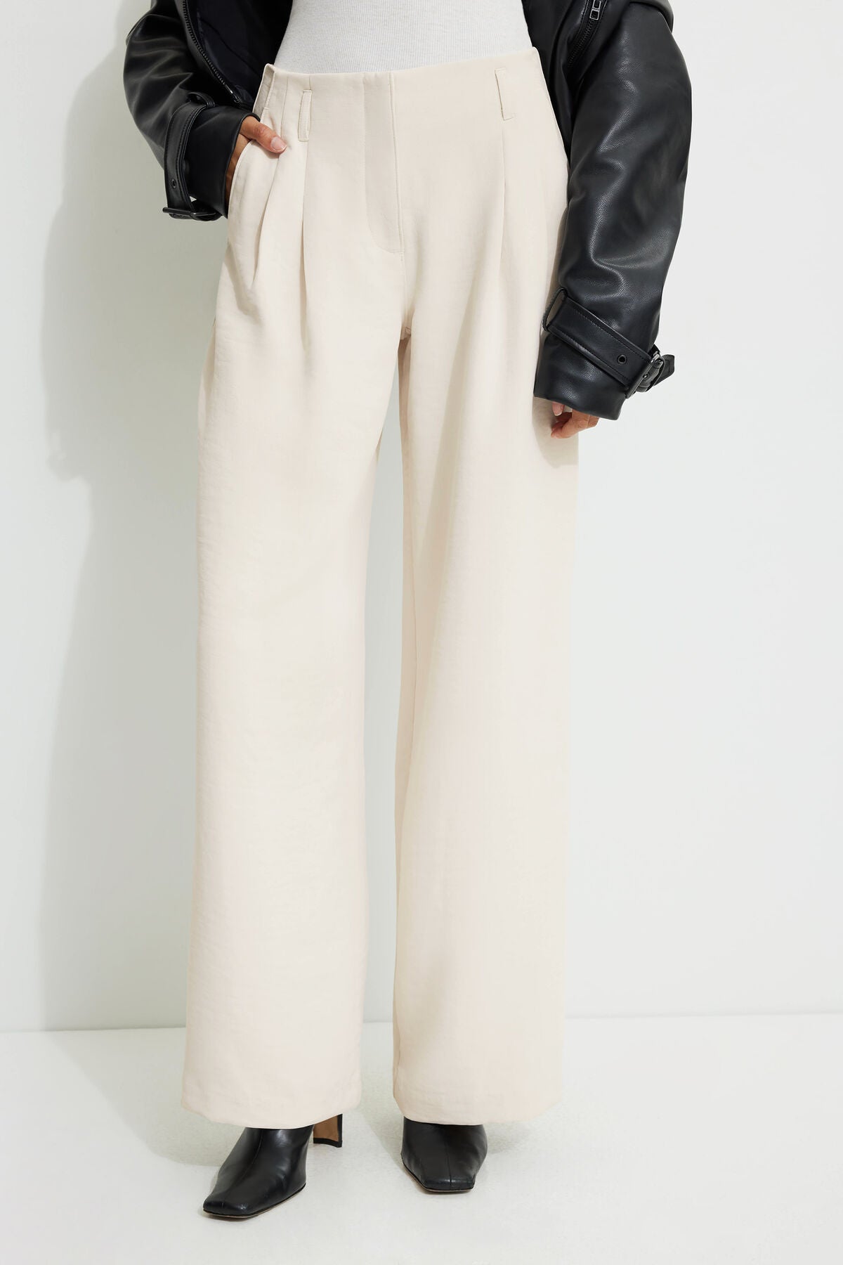 Pantalon large taille mi-haute Jourdan