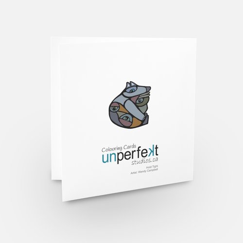 Colouring Greeting Card - Hold Tight