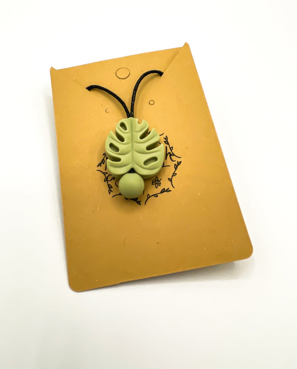 Collier à mâcher en feuille de Monstera