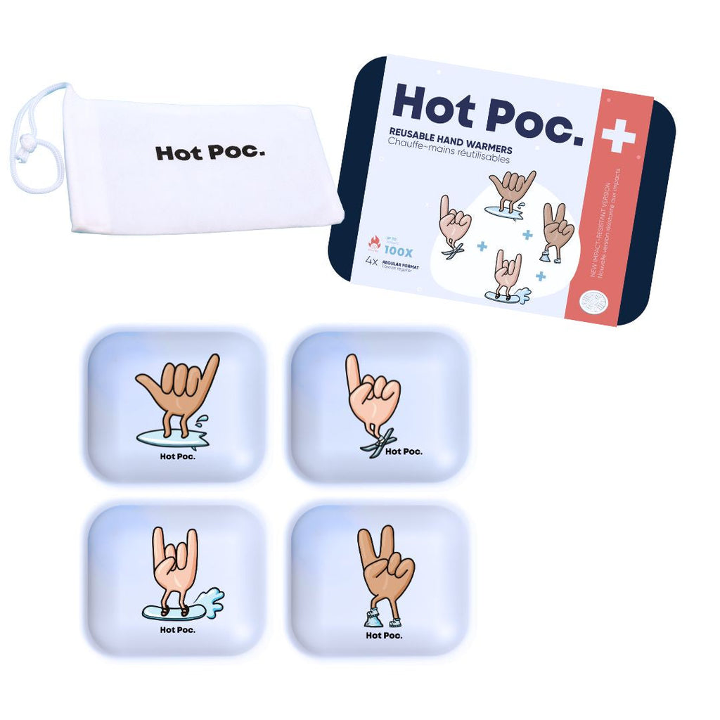 Chaufferettes pour les mains réutilisables et écologiques Hot Poc (paquet de 4)