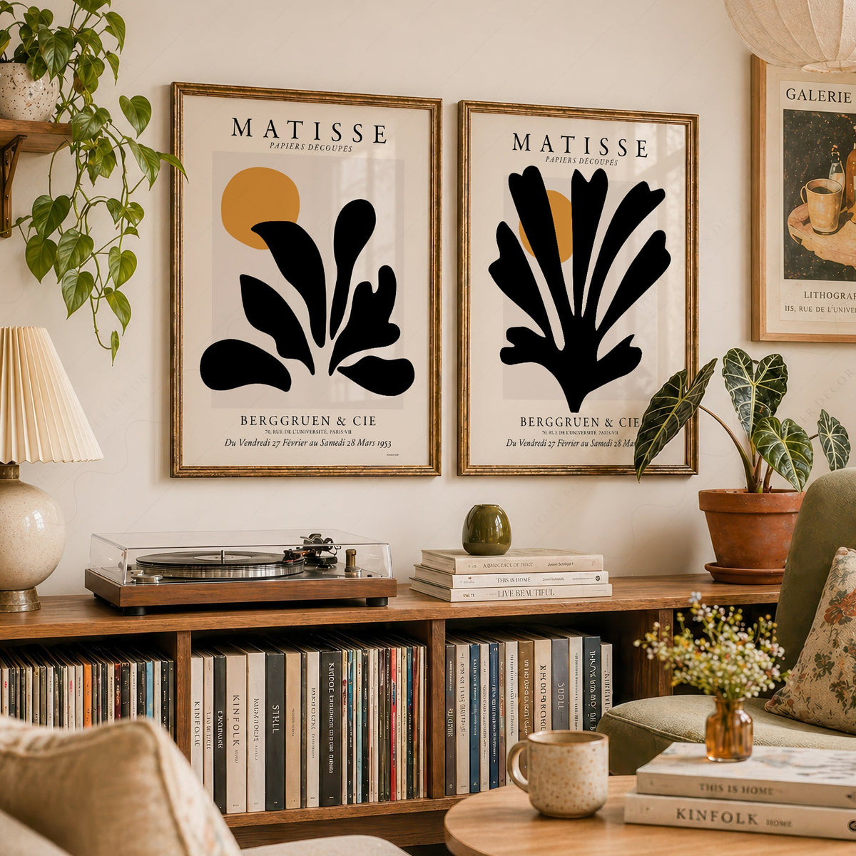 Ensemble de 2 impressions Découpages de Henri Matisse – Art affiche exposition moderne
