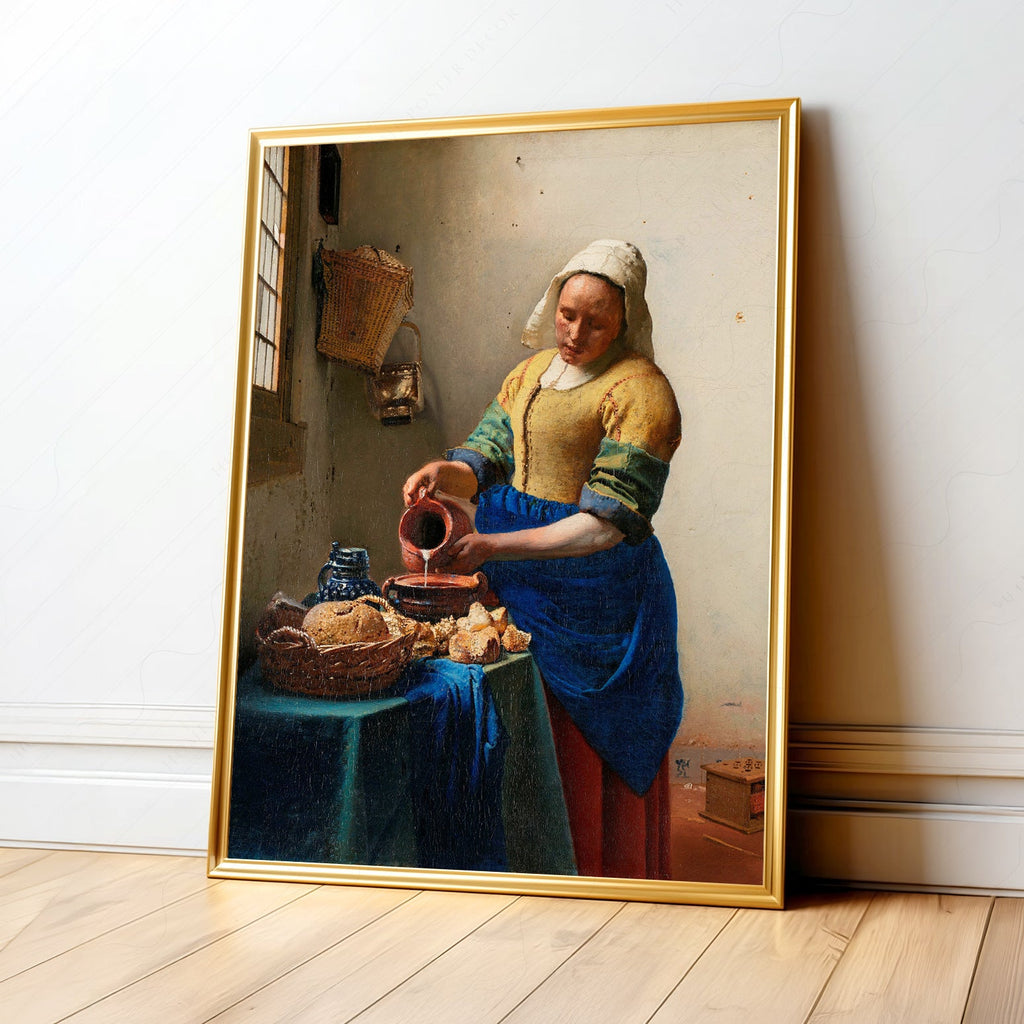 Johannes Vermeer The Milkmaid Art Print – Dutch Golden Age Wall Decor