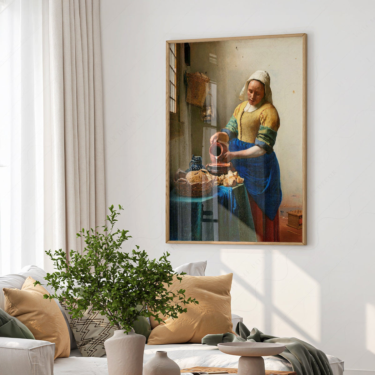 Johannes Vermeer The Milkmaid Art Print – Dutch Golden Age Wall Decor