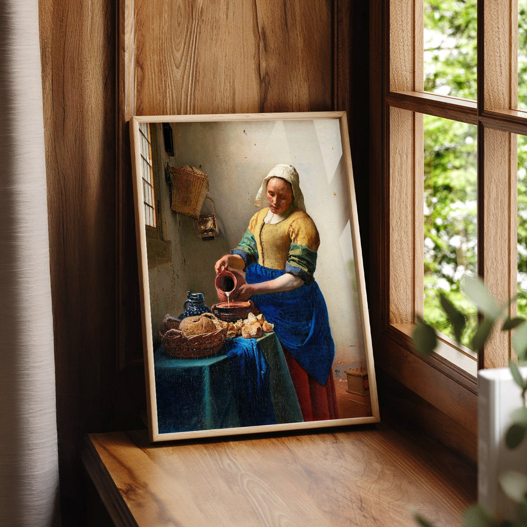 Johannes Vermeer The Milkmaid Art Print – Dutch Golden Age Wall Decor