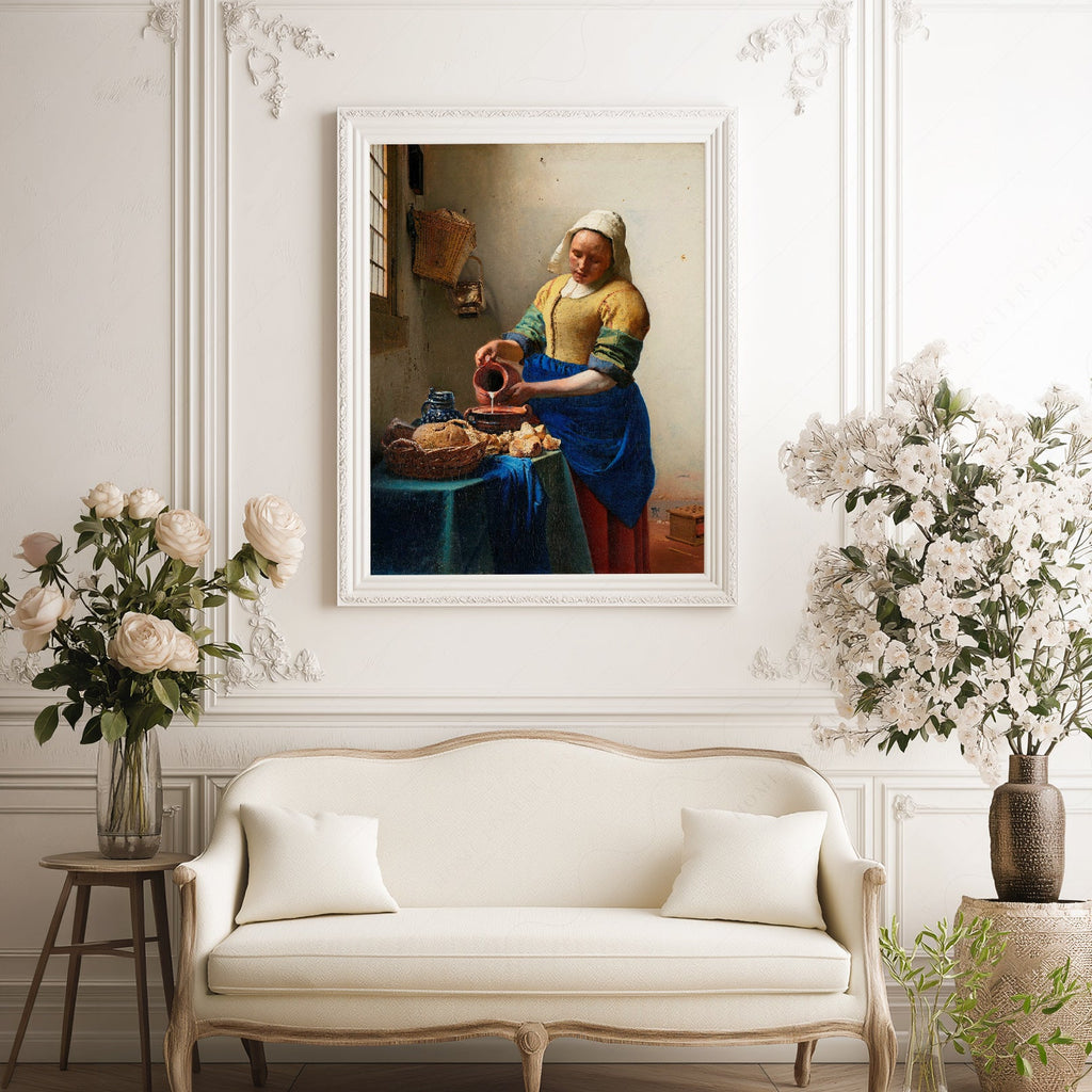 Johannes Vermeer The Milkmaid Art Print – Dutch Golden Age Wall Decor