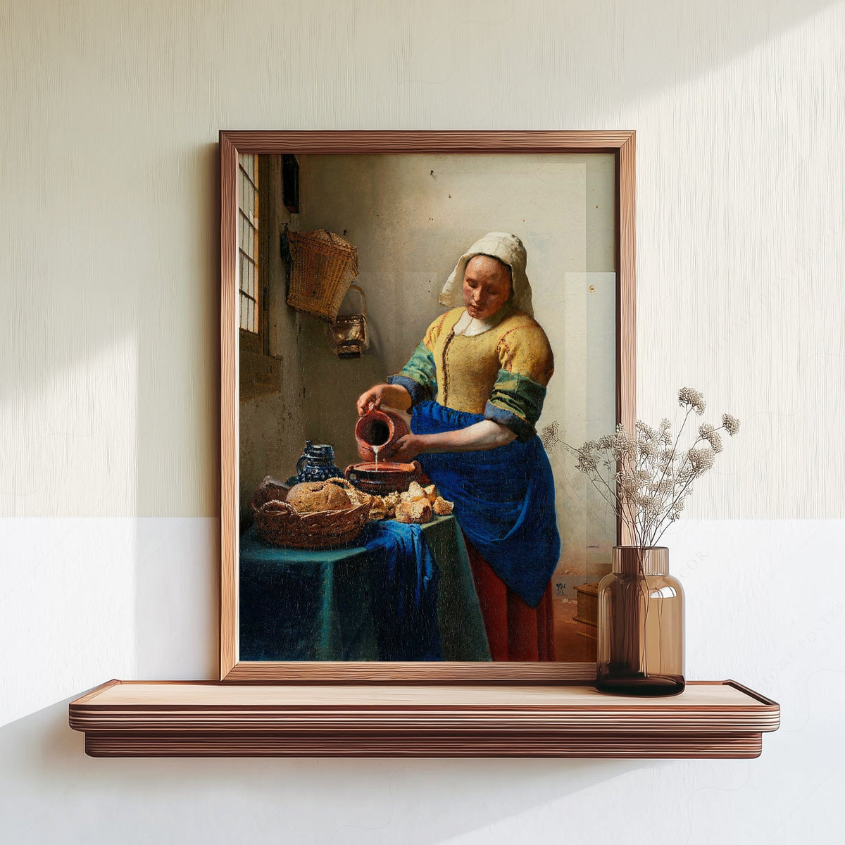 Johannes Vermeer The Milkmaid Art Print – Dutch Golden Age Wall Decor