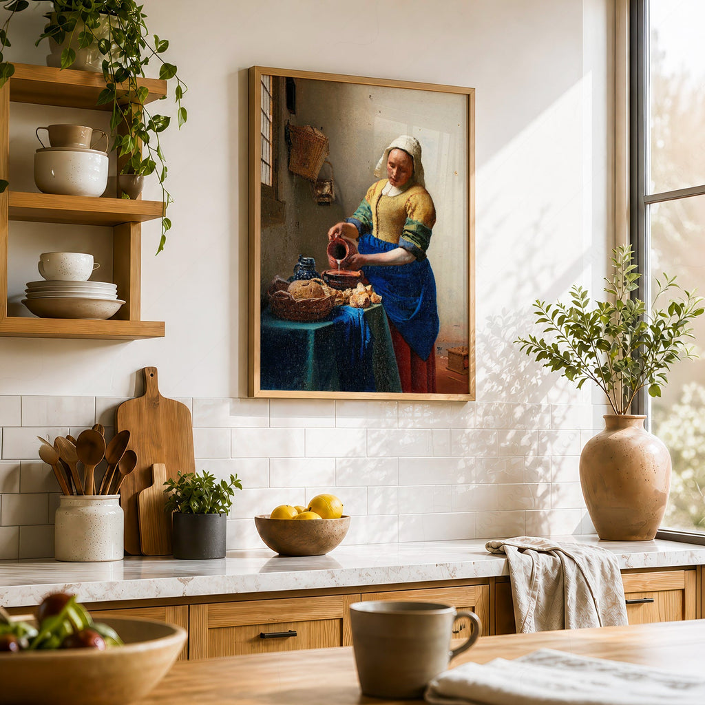 Johannes Vermeer The Milkmaid Art Print – Dutch Golden Age Wall Decor