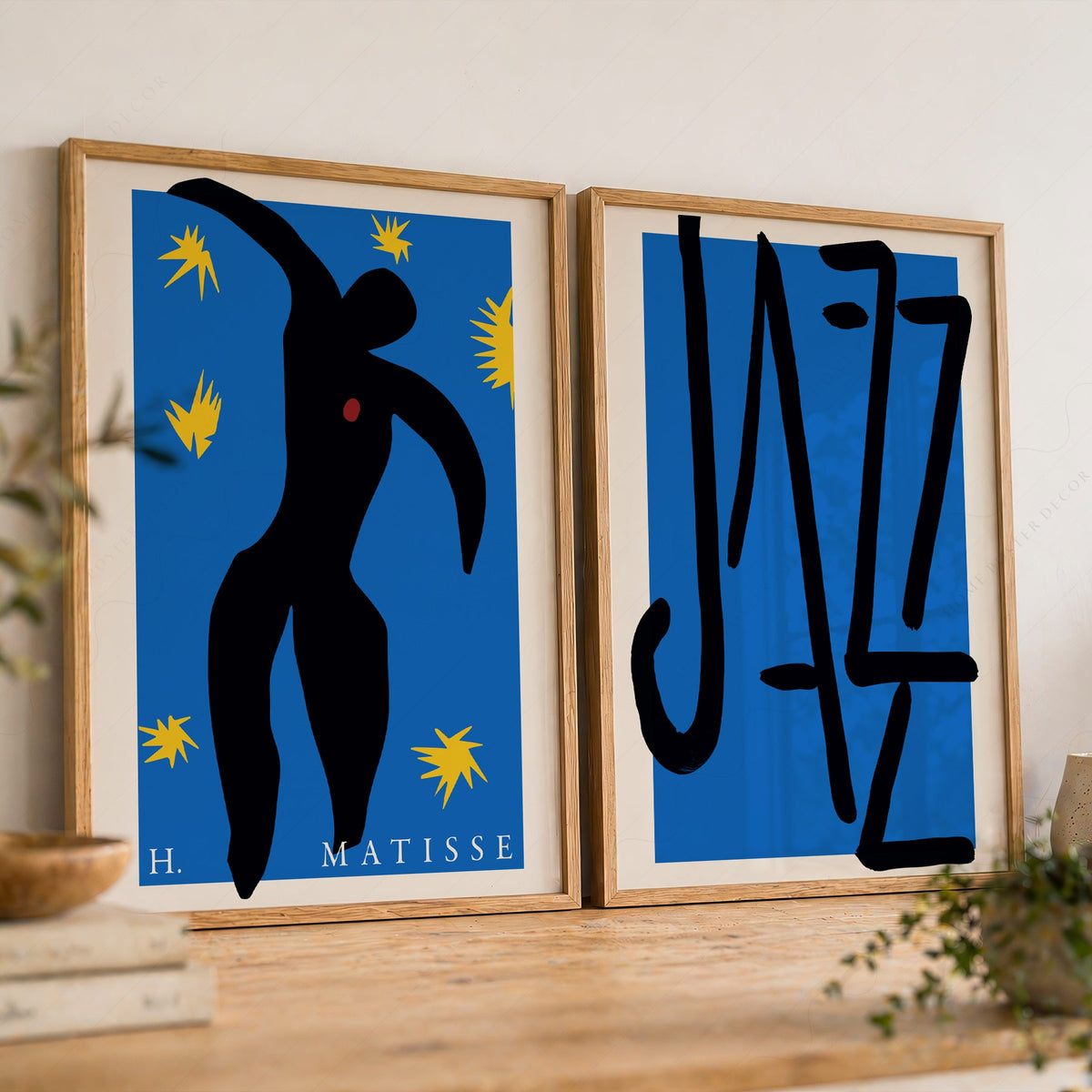 Henri Matisse Jazz Print Set of 2 – Icarus Blue Wall Art Poster