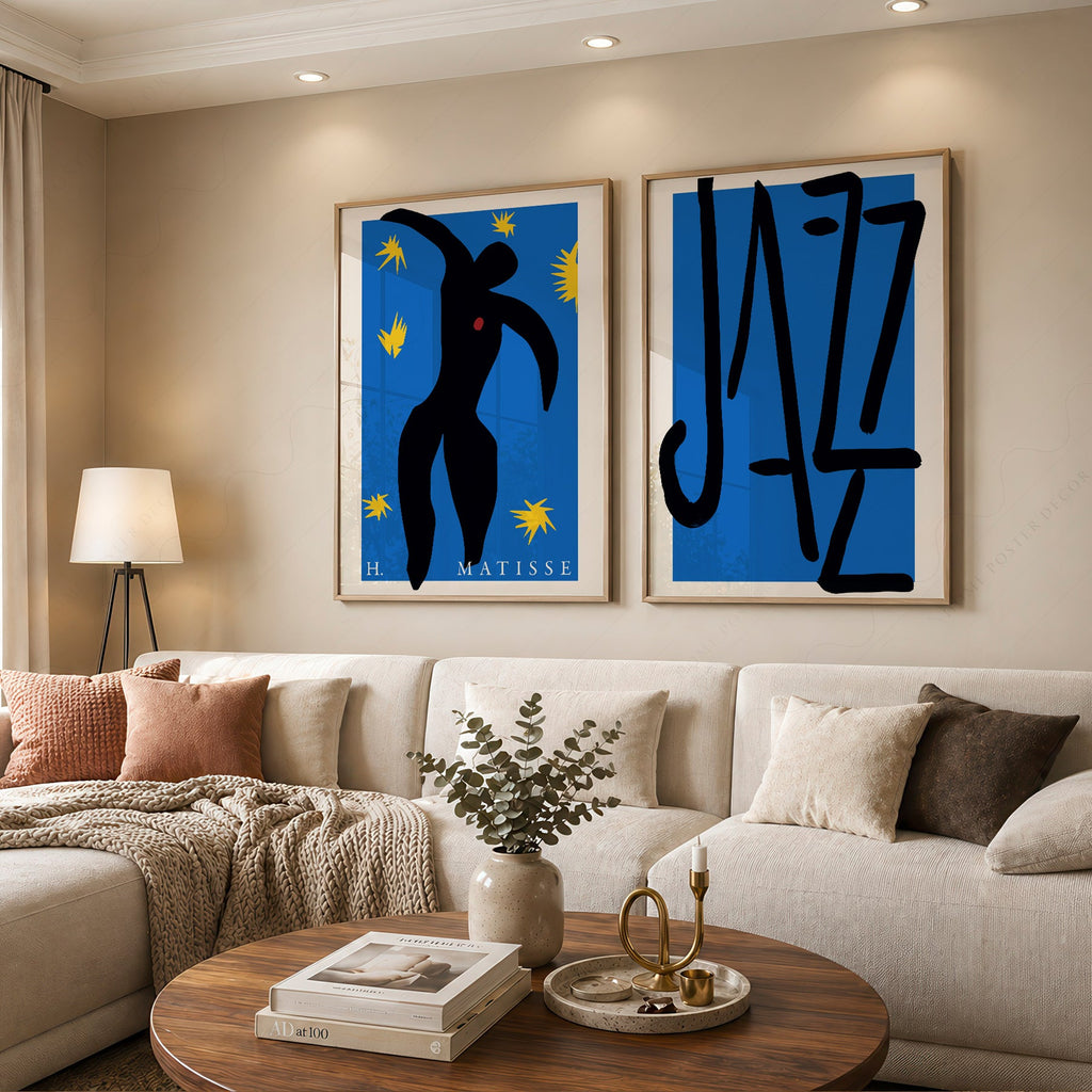 Henri Matisse Jazz Print Set of 2 – Icarus Blue Wall Art Poster