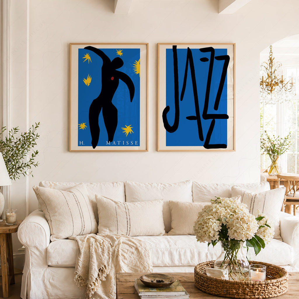 Henri Matisse Jazz Print Set of 2 – Icarus Blue Wall Art Poster