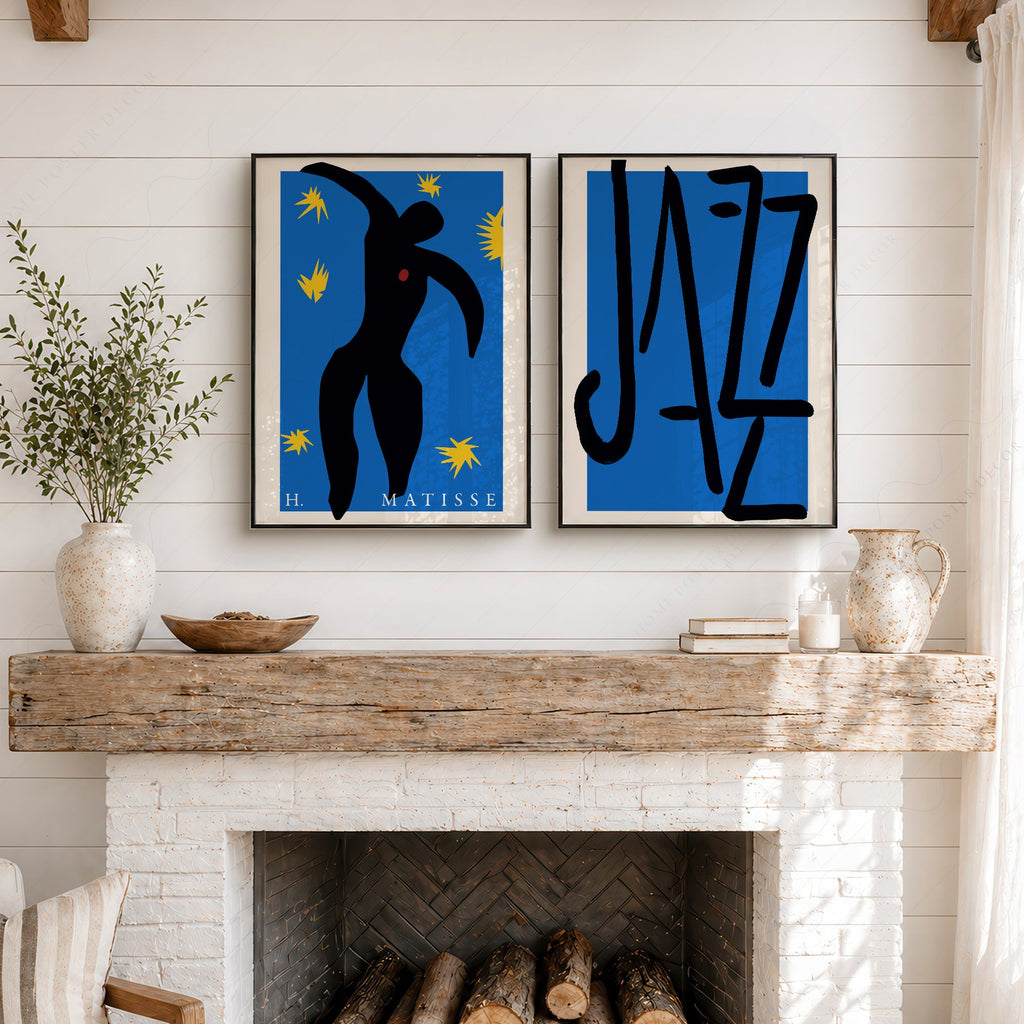 Henri Matisse Jazz Print Set of 2 – Icarus Blue Wall Art Poster