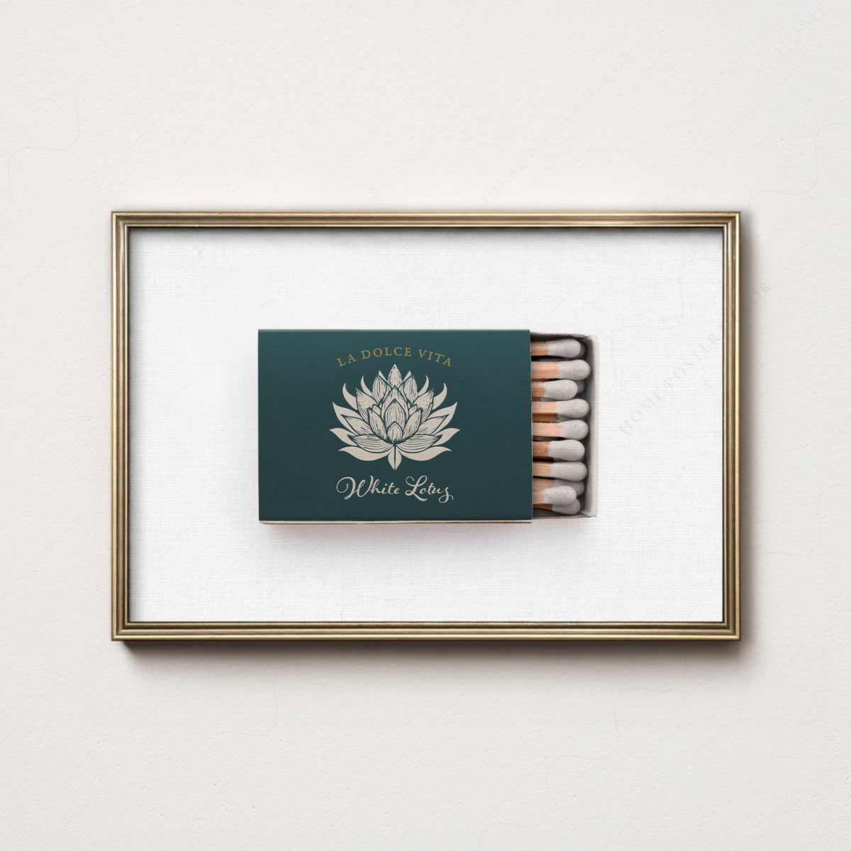 White Lotus Matchbox Print – La Dolce Vita Retro Wall Art Poster
