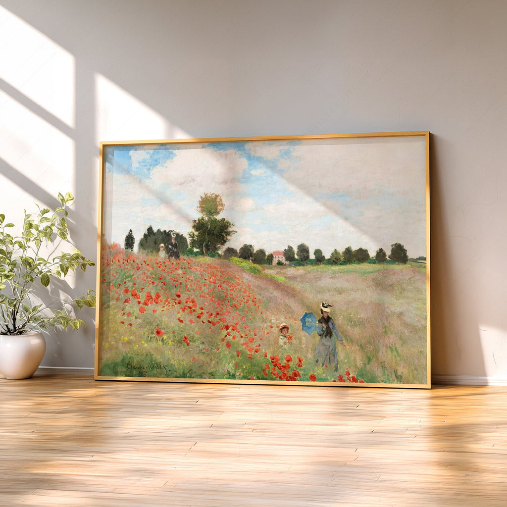 Claude Monet The Poppy Field near Argenteuil - Museum Art Print