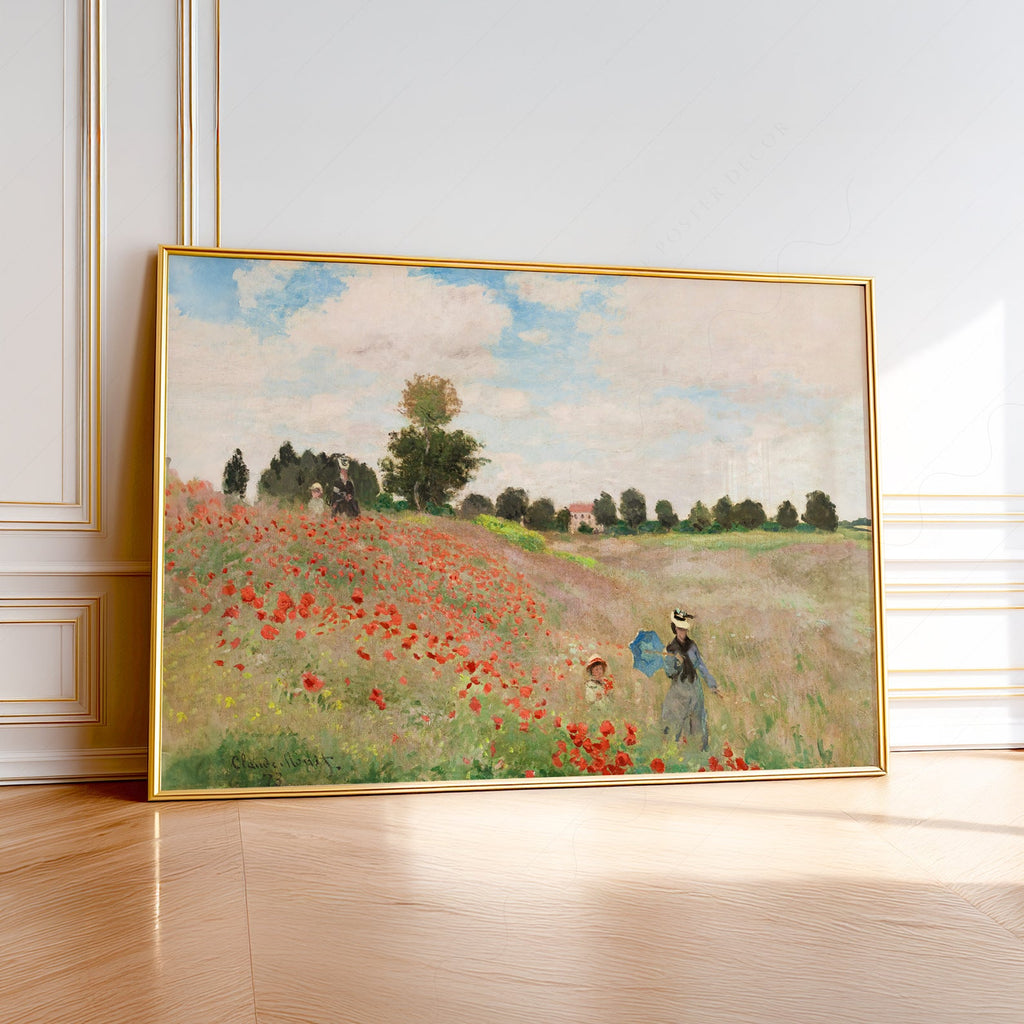 Claude Monet The Poppy Field near Argenteuil - Museum Art Print