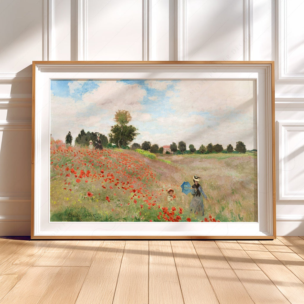 Claude Monet The Poppy Field near Argenteuil - Museum Art Print