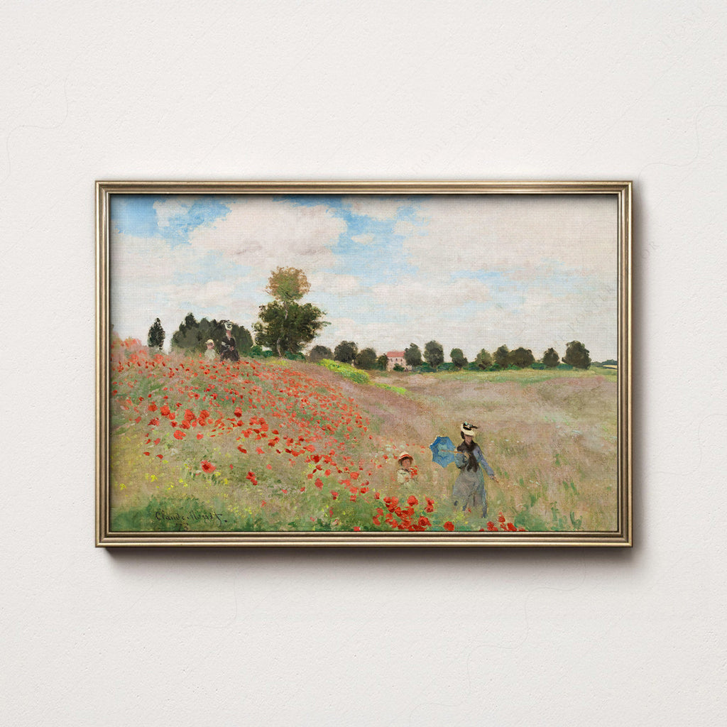 Claude Monet The Poppy Field near Argenteuil - Museum Art Print