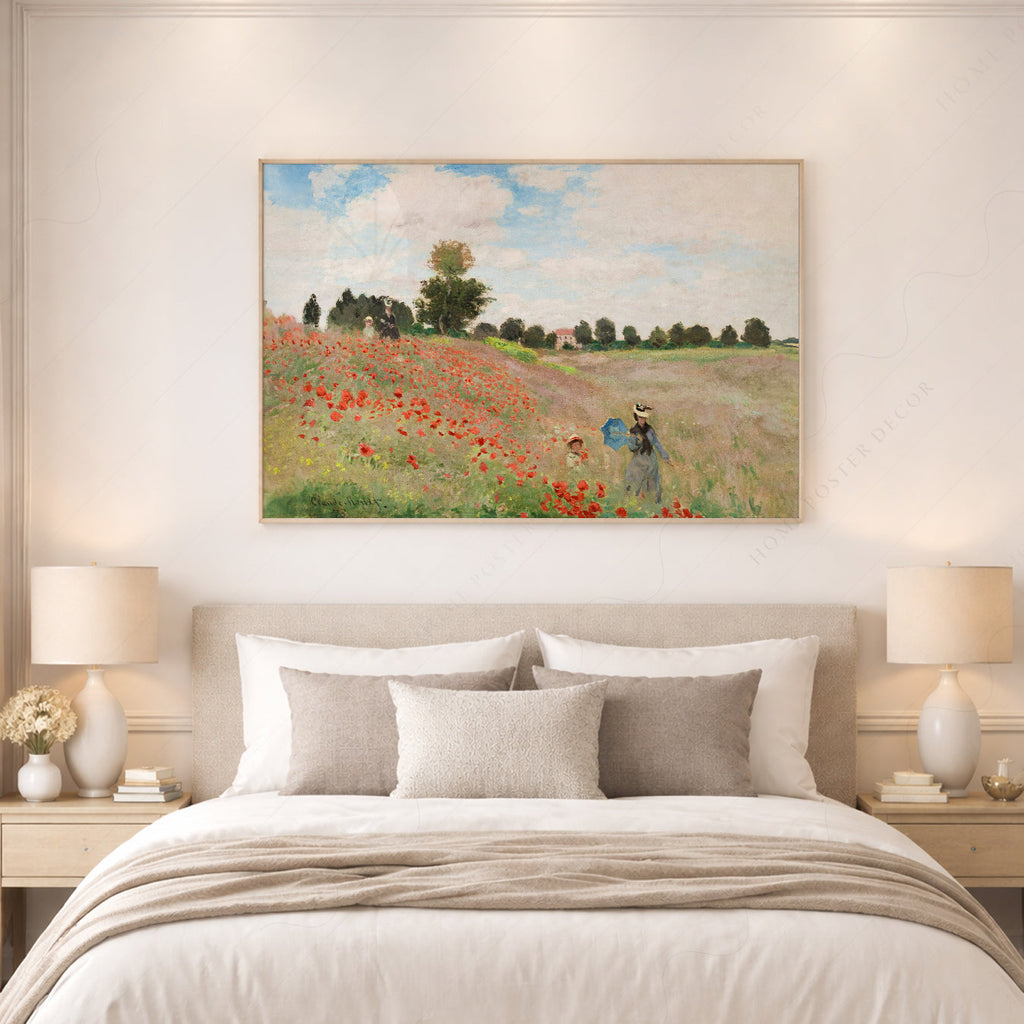 Claude Monet The Poppy Field near Argenteuil - Museum Art Print