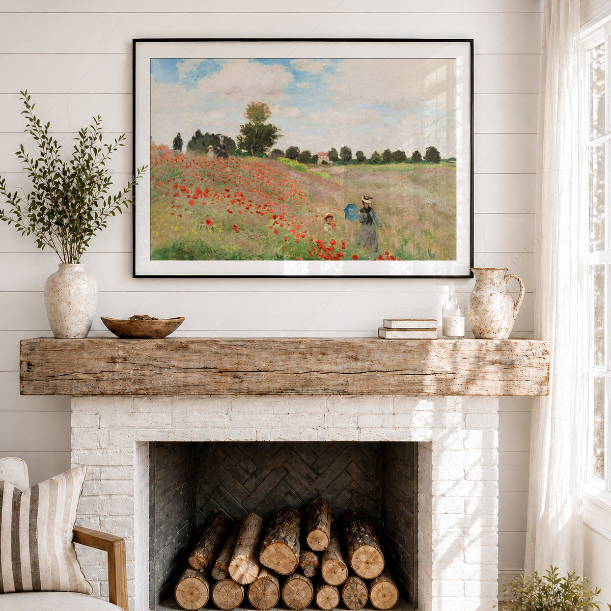 Claude Monet The Poppy Field near Argenteuil - Museum Art Print