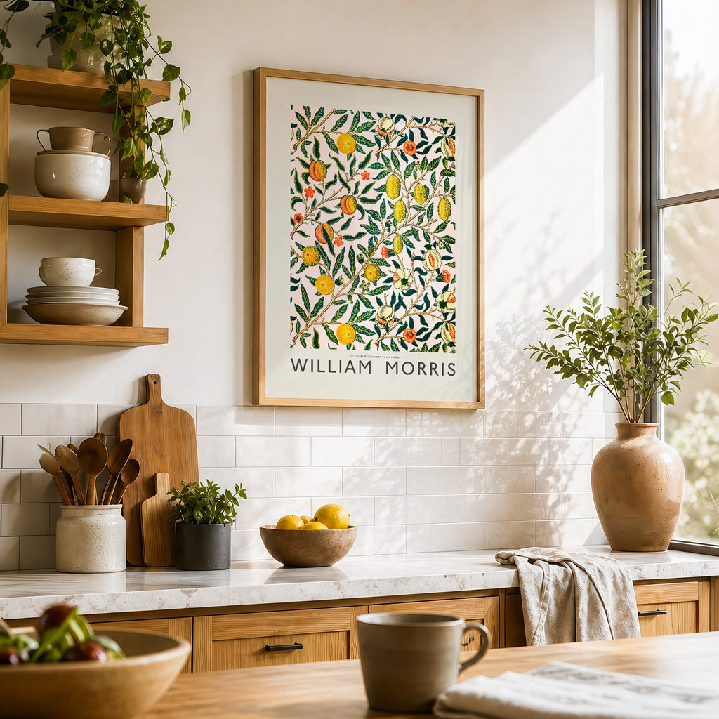 William Morris Fruit or Pomegranate Art Print – Botanical Wall Decor