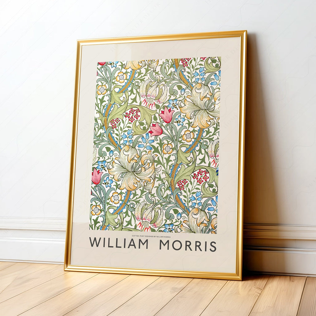 William Morris Golden Lily Art Print – Botanical Wall Art Poster
