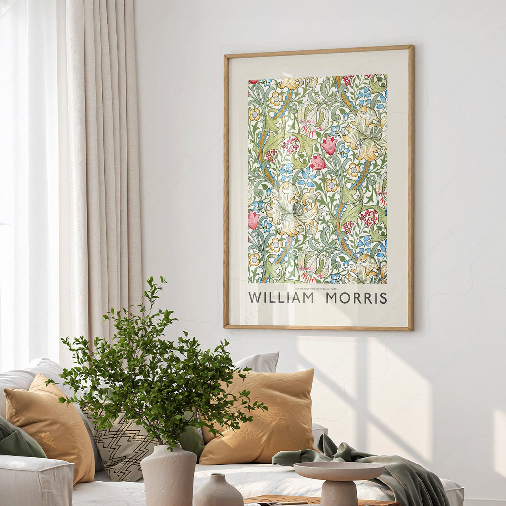 William Morris Golden Lily Art Print – Botanical Wall Art Poster
